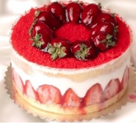Küçük Boy Çilekli Mois Yaş Pasta